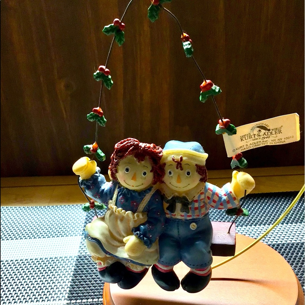 Kurt Adler’s Santa’s World Raggedy Ann and Andy Christmas Ornament